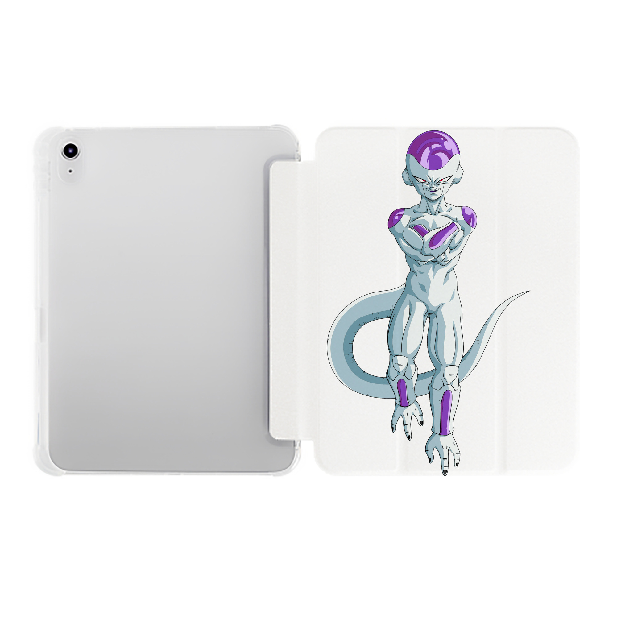 （画像用） ドラゴンボール フリーザ DRAGON BALL Frieza IPad ケース ペン収納付き 三つ折りスタンド PUレザー×シリコン 対応機種9.5/10.5/10.9インチ